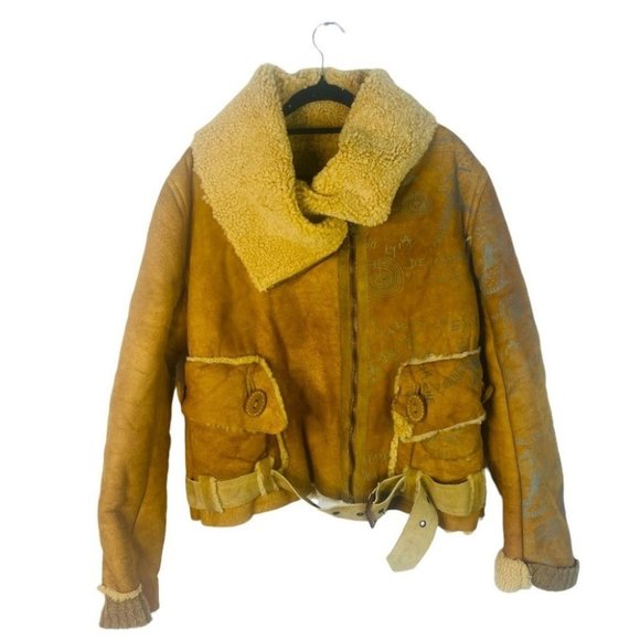 People Of The Labyrinths Jackets & Blazers - People Of The Labyrinths RARE Women's Leather Jacket Faux Fur Size Large Coat